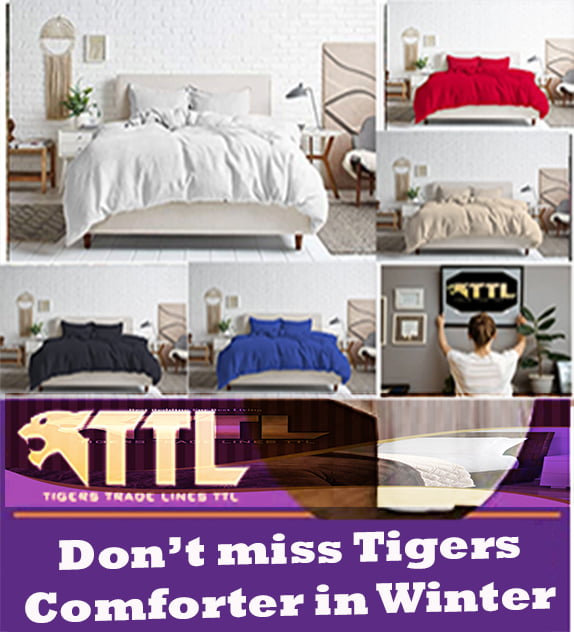 Fluffy Winter Comforter Set - Egyptian Cotton - 3 Pieces For Home, Hotels &Amp; Touristic Village Rooms From Tigers Brand