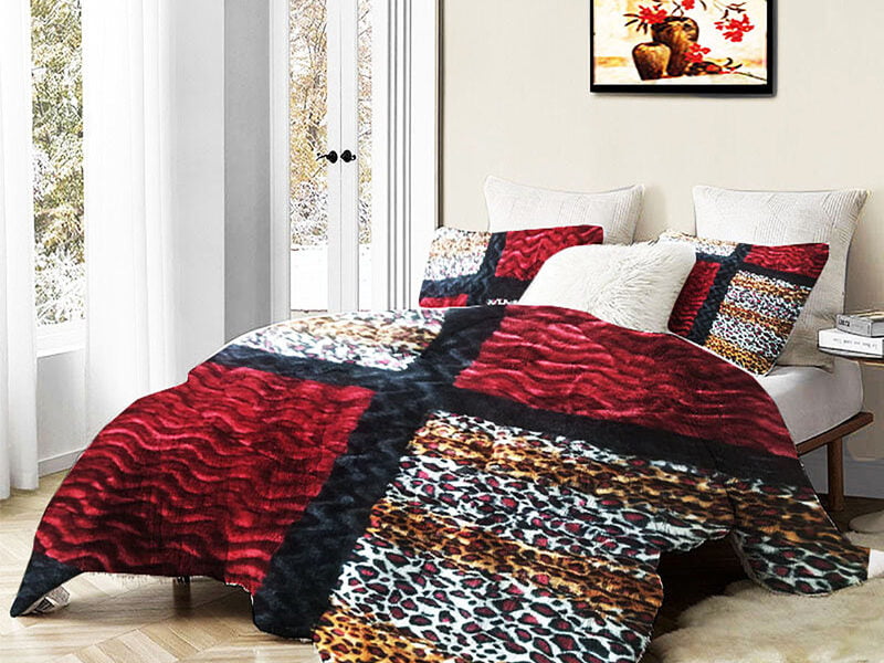 Tigers Fluffy Winter Comforter Set - Soft Fur - 3 Pieces - Home, Hotels & Touristic Village/Modern