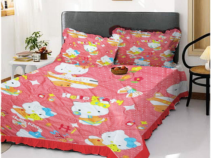 luxury Tigers Summer Egyptian Cotton Coverlet Set - Single Bed - 4 Pieces - High-Quality Materials - Home & Touristic Village/Modern